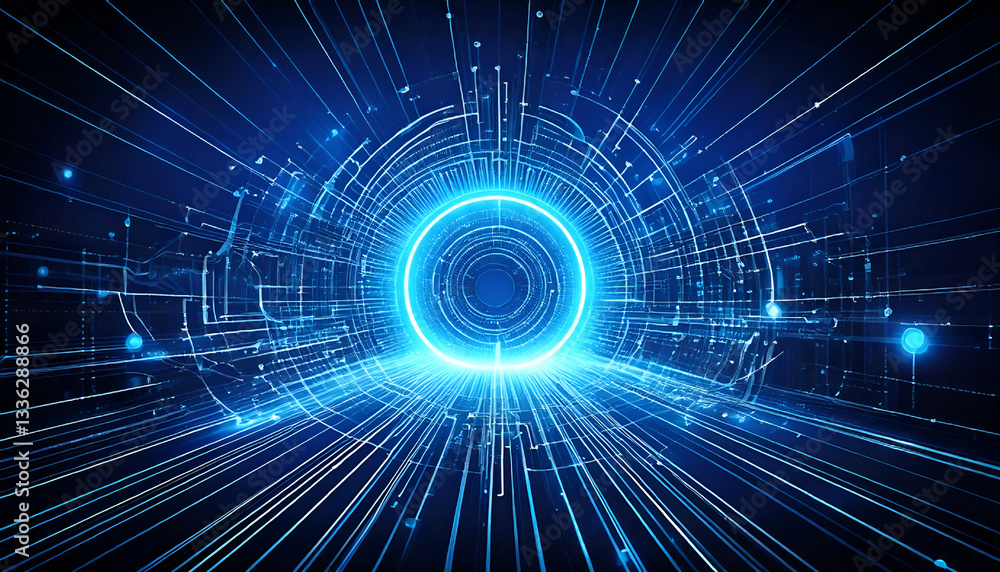 Obraz premium Digital transformation conceptual for next generation technology era