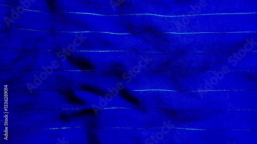 Dark Blue Textured Fabric Background with Visible Fiber Lines