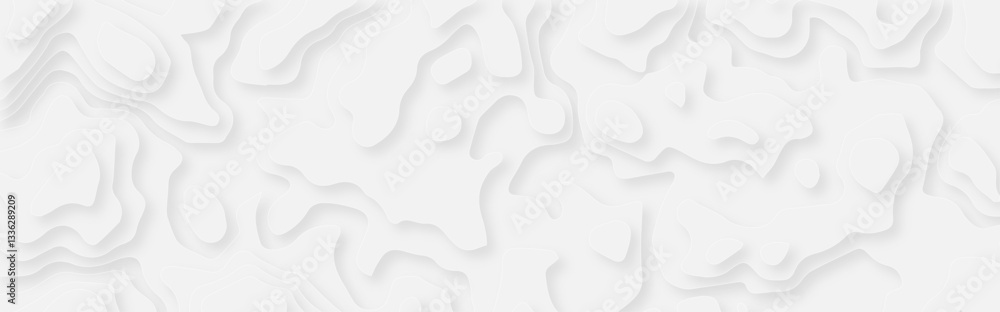 White paper cut background. Abstract white and gray color modern design stripes background with geometric shape. 3d topography relief vector illustration White paper cut background. Abstract white and gray color modern design stripes background with geometric shape. 3d topography relief vector illustration