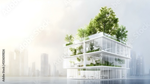 Eco-friendly building in the modern city