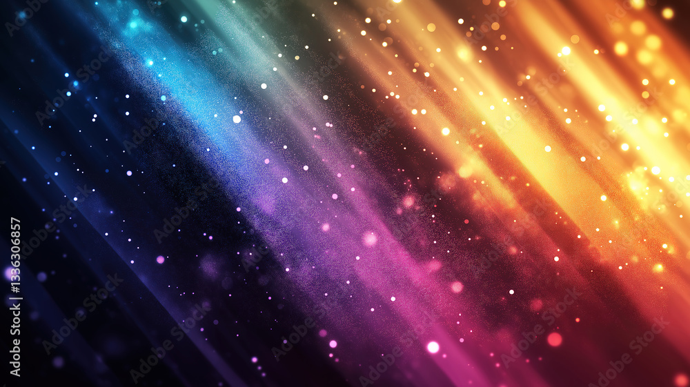 Fototapeta premium Vibrant defocused bokeh lights glowing in a blur night background, adding a magical touch