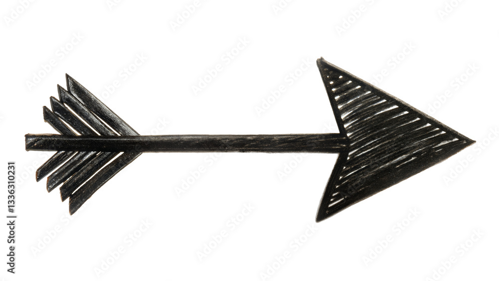 Hand drawn arrow isolated on transparent background Hand drawn arrow isolated on transparent background