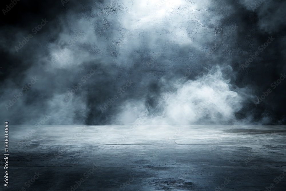Dark smoky room with light. Dark smoky room with light.