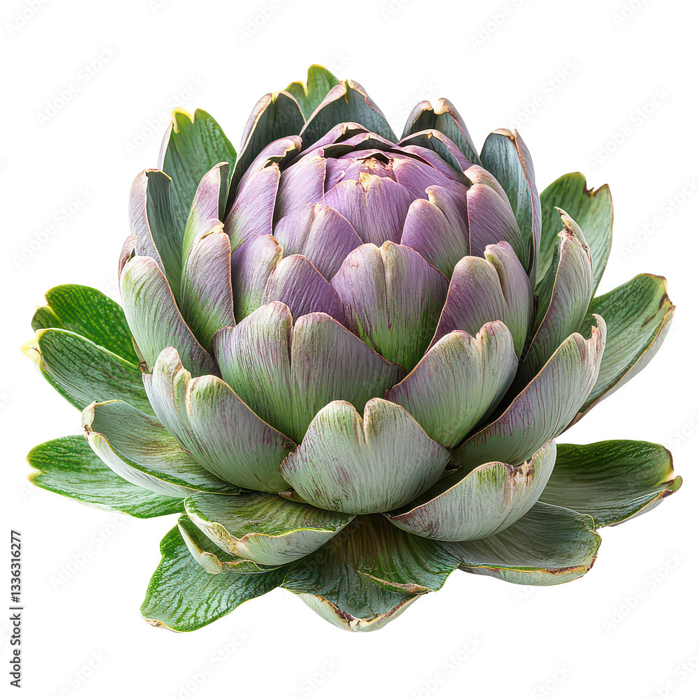 Fototapeta premium Artichoke Isolated on White Background.PNG