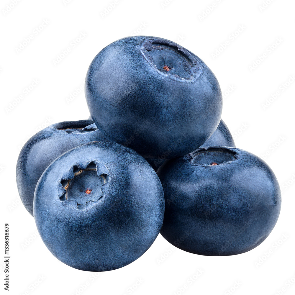 Obraz premium Sweet Gems: Capturing the allure of fresh blueberries. Vibrant blue hues and natural textures. A simple still life showcasing the beauty of nature's bounty.