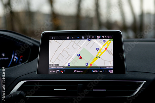 gps navigator on the map