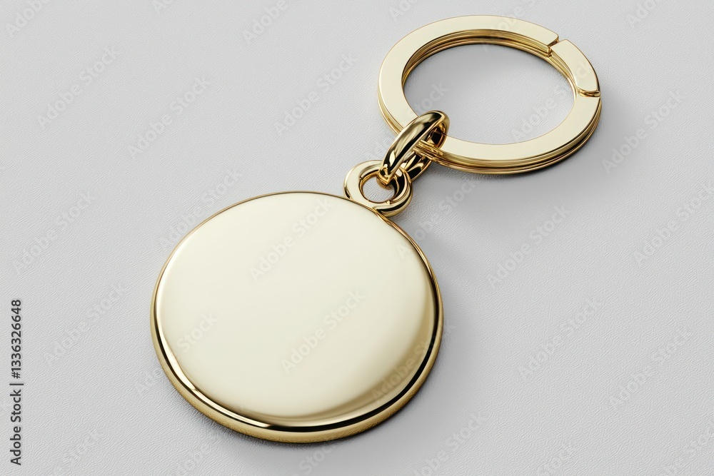 Design-ready blank pendant keychain, rendered in 3D for clarity. Design-ready blank pendant keychain, rendered in 3D for clarity.