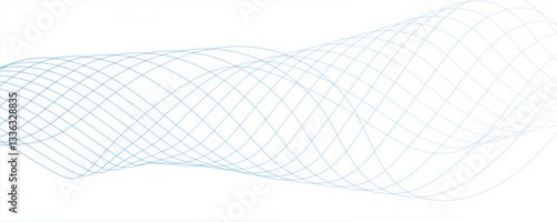 Vector abstract Technology flow grid blend curve wave line digital isolated energy Abstract , blue light blend paper wave line. abstract gradient transparent tech wave curve creative