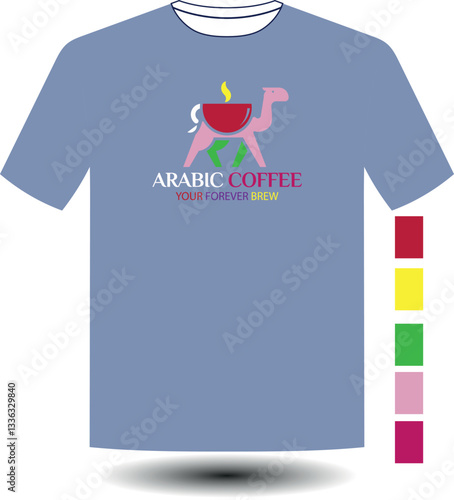 ARABIC COFFEE Your Forever Brew Creative T-Shirt Logo Design