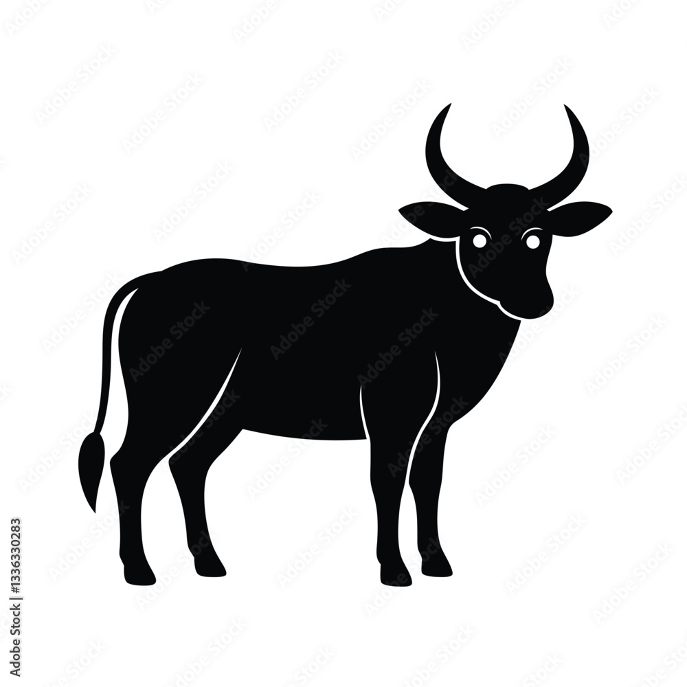 Minimal Banteng Silhouette Clipart Icon Design Minimal Banteng Silhouette Clipart Icon Design