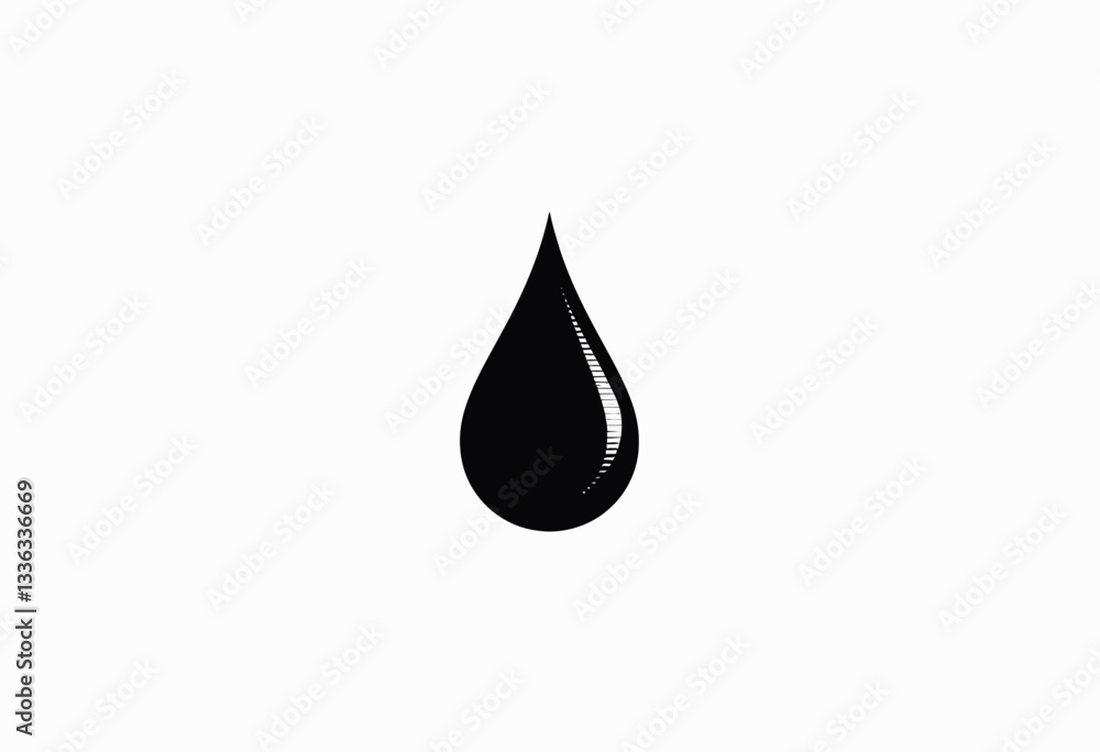Simple Vector Art: Stylized Black Oil Drop Emphasizing Energy Resources, Industrial Processes, and Symbolic Representations, Perfect for Educational Materials, Infographics, and Technical Presentation Simple Vector Art: Stylized Black Oil Drop Emphasizing Energy Resources, Industrial Processes, and Symbolic Representations, Perfect for Educational Materials, Infographics, and Technical Presentation
