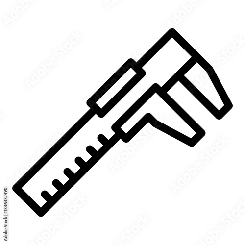Caliper icon. Vector line icon