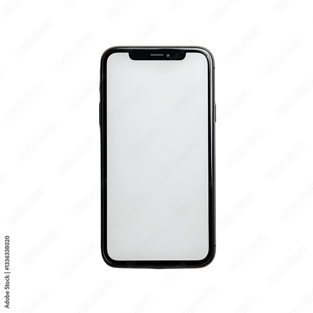 Smartphone mockup blank screen modern technology device Smartphone mockup blank screen modern technology device
