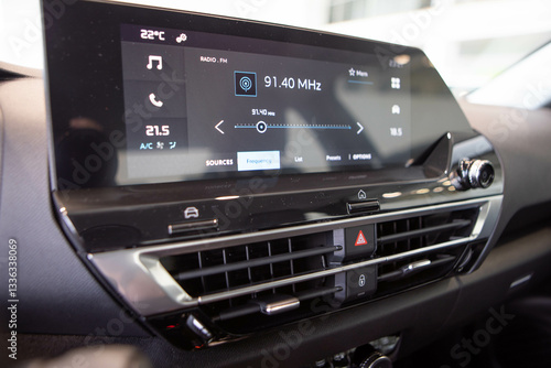 Close up of a car multimedia