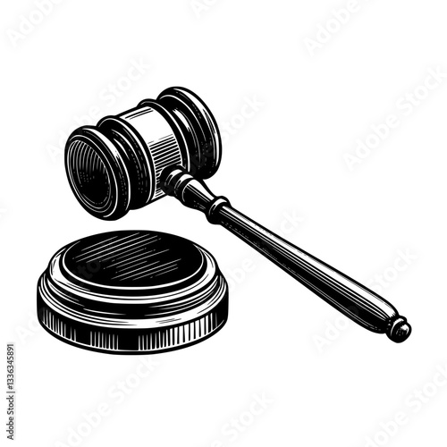 gavel and books