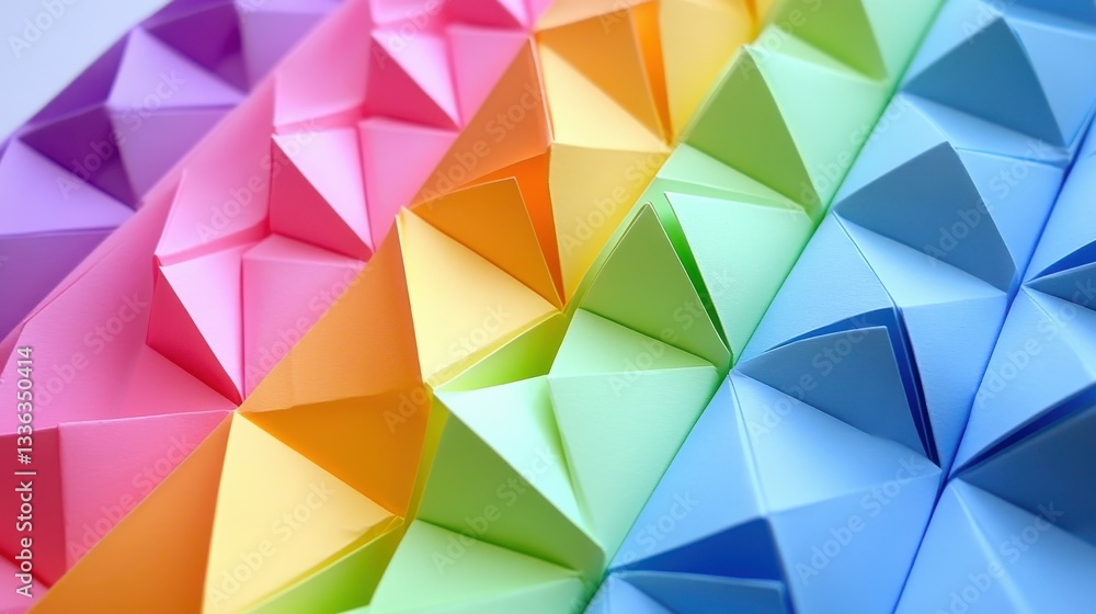 Colorful Geometric Design Made with Paper Folding Techniques Colorful Geometric Design Made with Paper Folding Techniques
