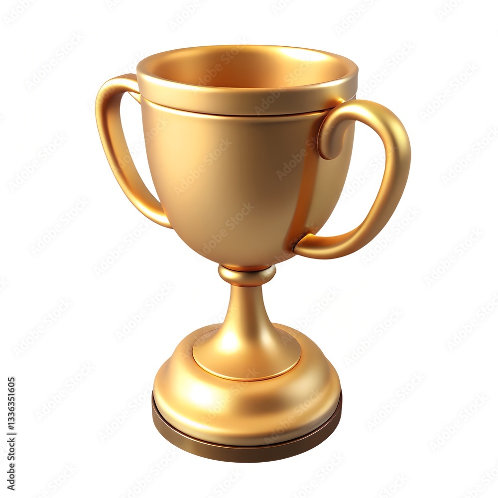 A Gleaming Golden Trophy, Symbol Of Victory And Triumph, Reflects Achievement And Hard-earned Success With A Smooth, Polished Surface And Classic Design A Gleaming Golden Trophy, Symbol Of Victory And Triumph, Reflects Achievement And Hard-earned Success With A Smooth, Polished Surface And Classic Design
