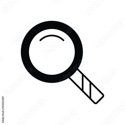 Loupe  vector icon stock illustration