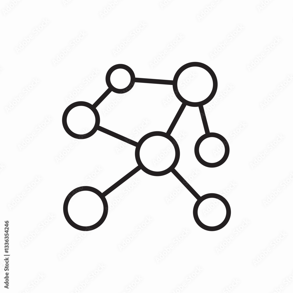 Medical network connection system icon vector sign Medical network connection system icon vector sign