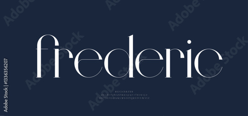 Elegant alphabet logo font. Classic Beautyful Modern Serif Letter Minimal Fashion Logos. Typography decoration fonts for branding, wedding, invitations, logos. vector illustration