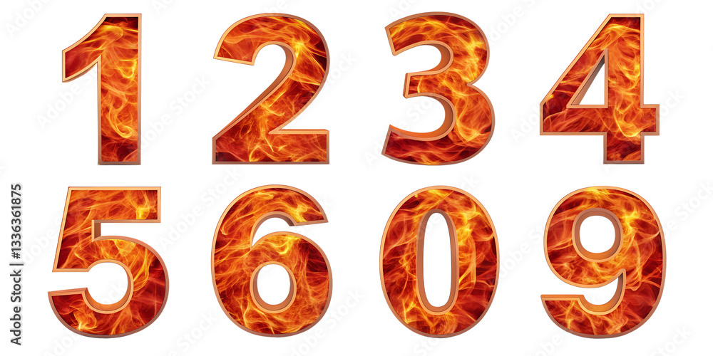 fiery font numbers isolated on a white background png fiery font numbers isolated on a white background png