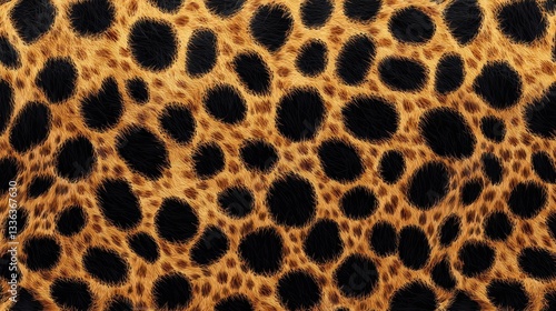 Close-up of a leopard's distinctive spotted fur pattern.