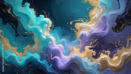 Iridescent Swirls of Cosmic Energy, Background design