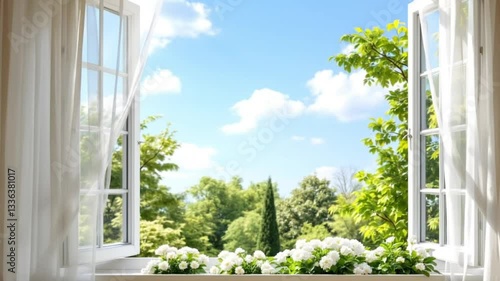 window with flowers