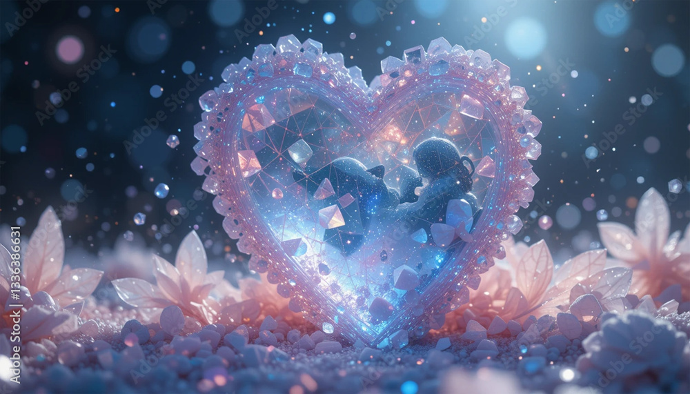 Fototapeta premium love crystal