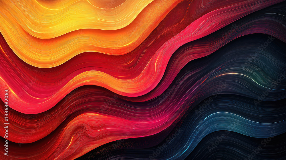 Vibrant abstract background with colorful stripes and neon lines in red, black, and multicolor gradients Vibrant abstract background with colorful stripes and neon lines in red, black, and multicolor gradients
