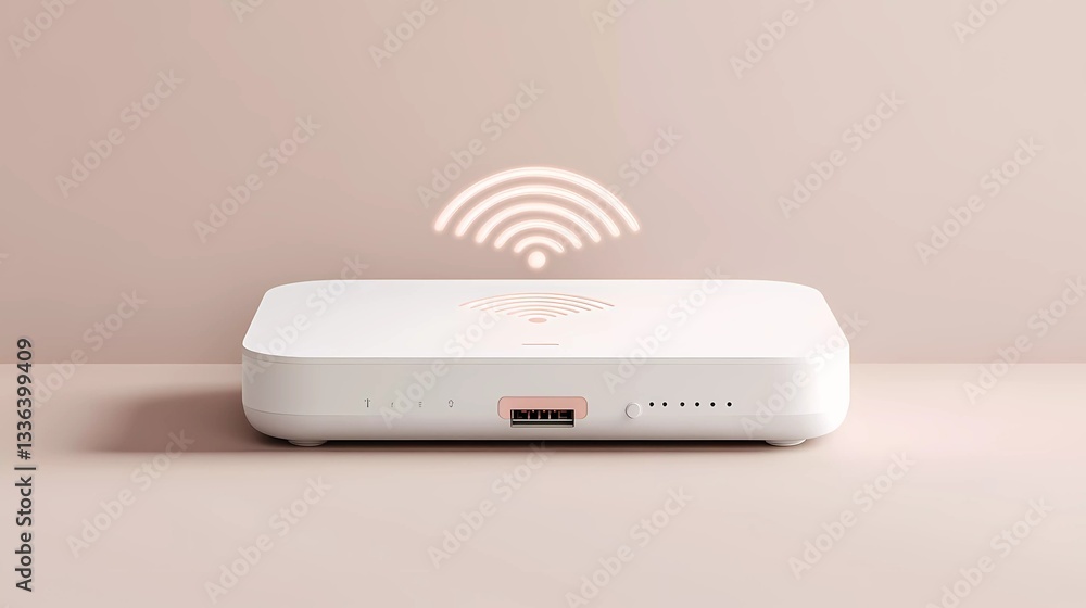 A wireless internet router with antennas broadcasts strong signals, supporting digital communication and smart connectivity in a futuristic comic book illustration style. A wireless internet router with antennas broadcasts strong signals, supporting digital communication and smart connectivity in a futuristic comic book illustration style.