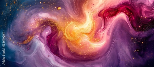 Abstract swirling colors, cosmic nebula