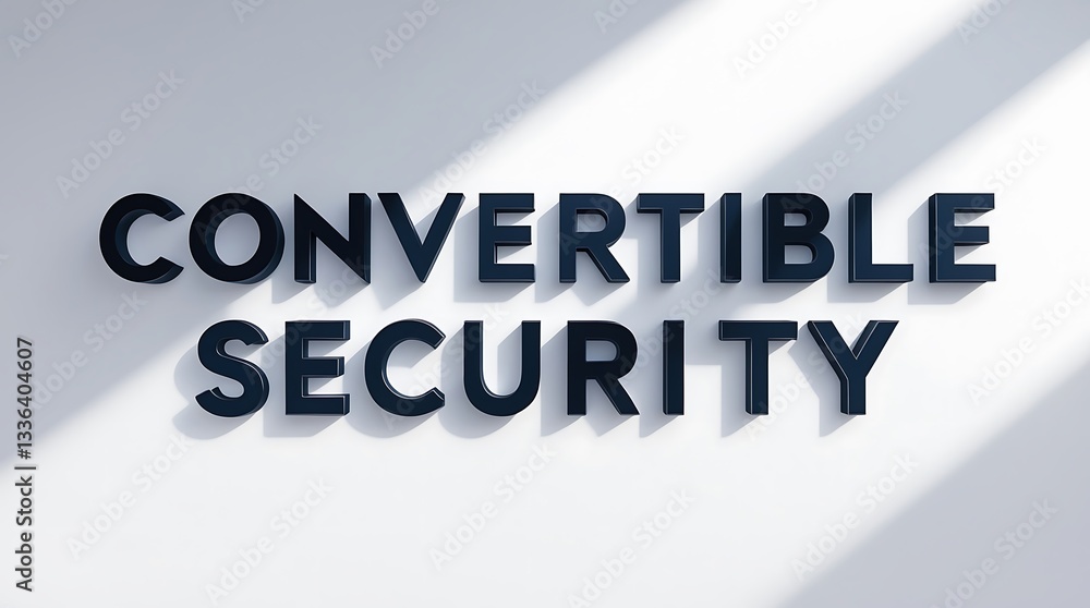 Convertible security text with shadow effects on a light background Convertible security text with shadow effects on a light background