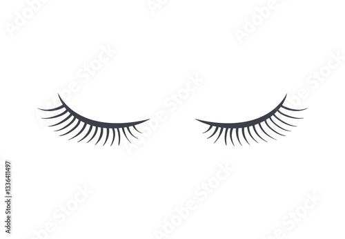 Eyelashes vector elements, various styles of eyelashes, perfect eyelashes for beauty makeup brands.