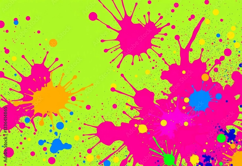 Vibrant, chaotic explosion of paint splatters in anime style, abstract background, abstract art, anime wallpaper Vibrant, chaotic explosion of paint splatters in anime style, abstract background, abstract art, anime wallpaper