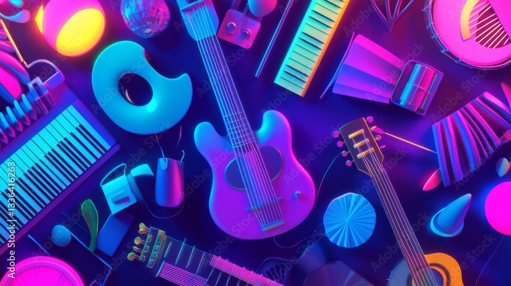 Fototapeta premium Create buzz at the music festival city park social media post vibrant atmosphere upbeat perspective gigapixel extravaganza