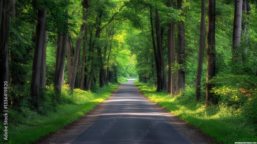 Naklejka premium beautiful summer road highway. Selective focus.