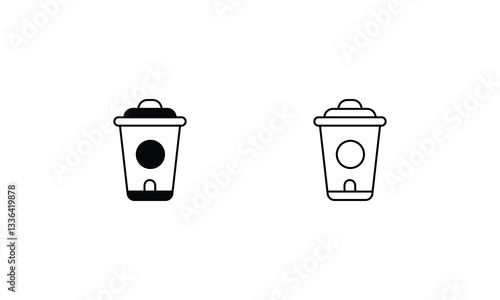 Trash  icons set vector stock illustration