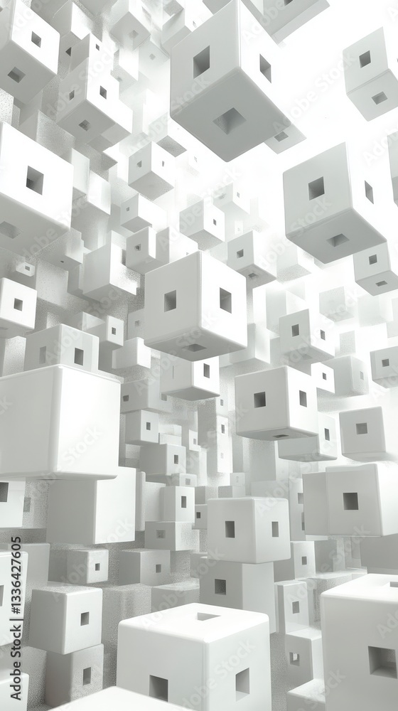 Abstract White Cube Structures - A Mesmerizing Architectural Design Abstract White Cube Structures - A Mesmerizing Architectural Design