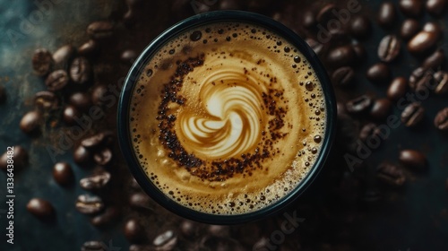 Exploring aerial coffee cup views urban landscape gigapixel image cozy atmosphere bird’s eye perspective elegant design