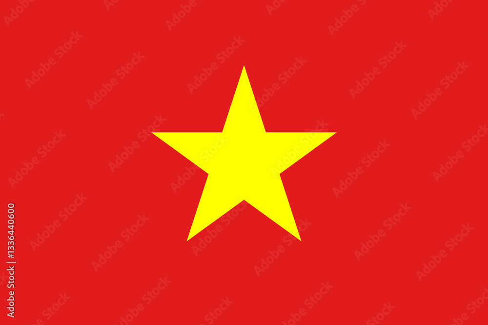 Vietnam Flag with Gold Star on Red Background Vietnam Flag with Gold Star on Red Background
