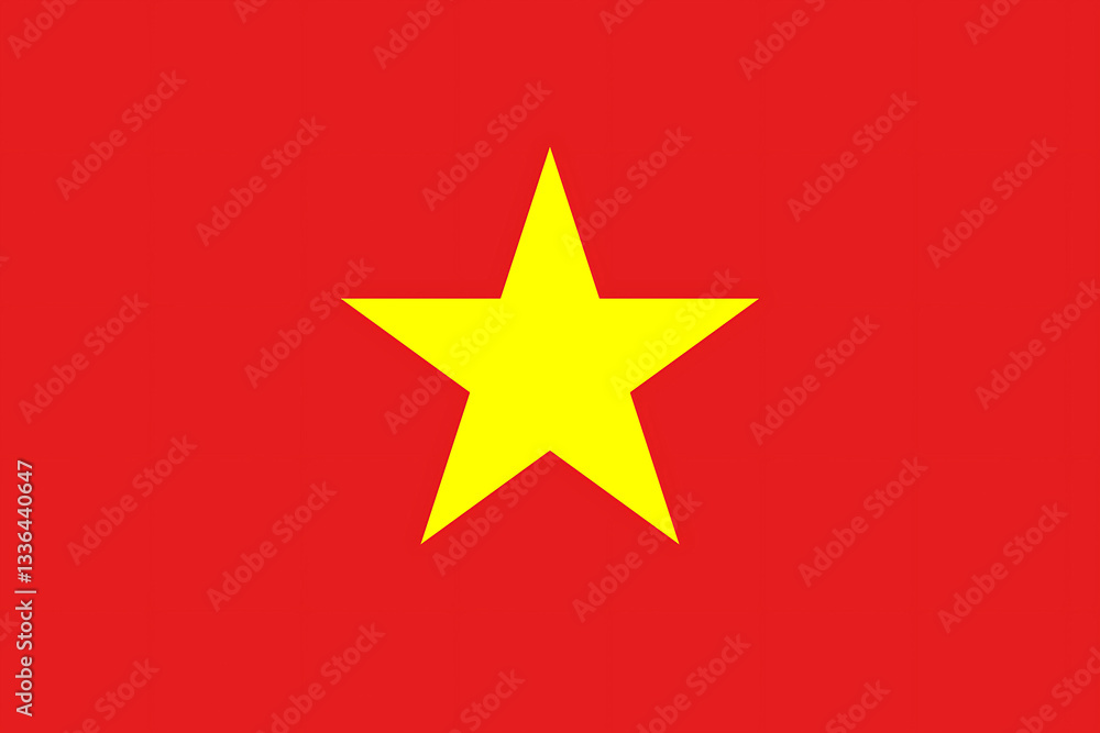 Vietnam Flag with Gold Star on Red Background Vietnam Flag with Gold Star on Red Background