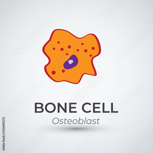 Bone Cell Osteoblast Logo Vector Illustration