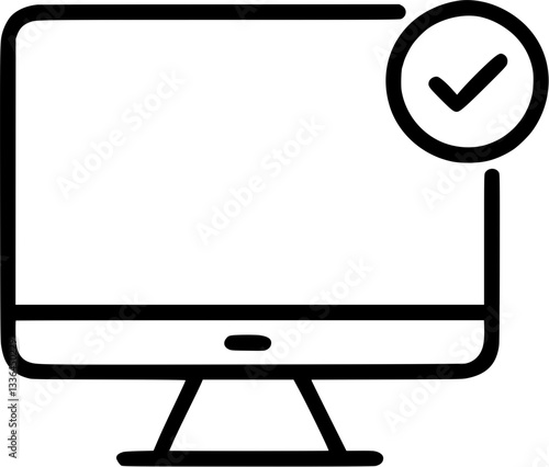 Online status in outline icon style, Notifications and status theme.