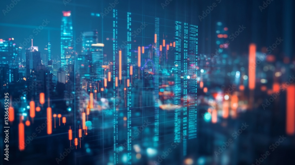 Abstract glowing forex candlestick chart digital realm graphic design virtual environment artistic viewpoint financial concept Abstract glowing forex candlestick chart digital realm graphic design virtual environment artistic viewpoint financial concept