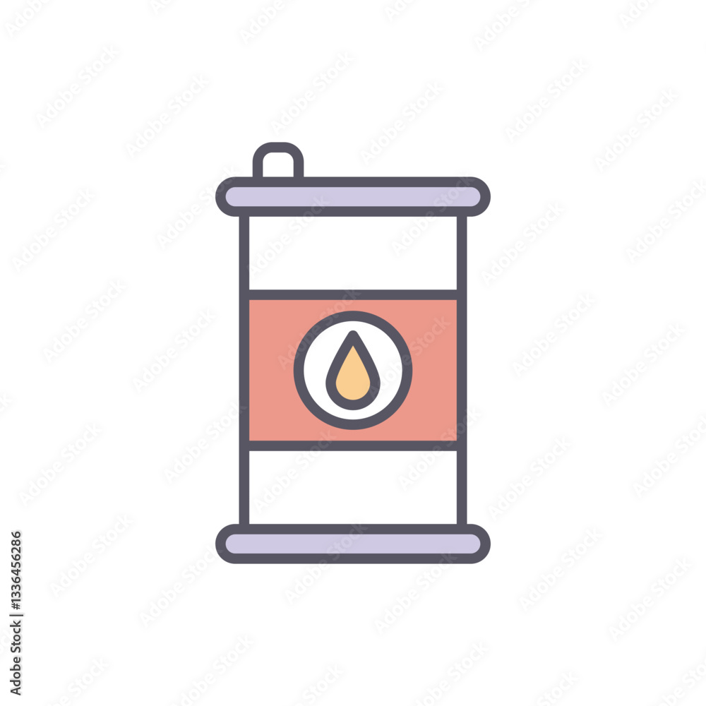 Oil Barrel vector icon stock illustration Oil Barrel vector icon stock illustration