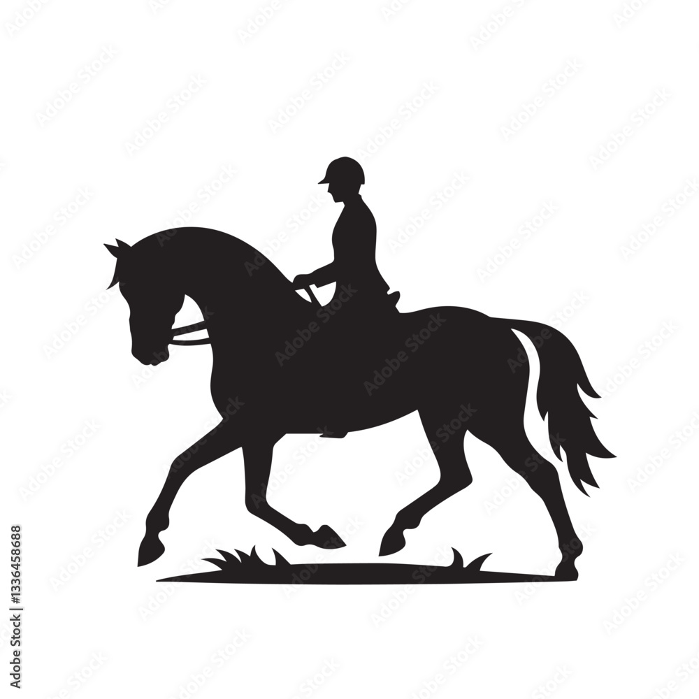 Horse equestrian vector silhouette. Horse riding vector logo, icon. Cowboy Riding horse vector silhouette. Horse equestrian vector silhouette. Horse riding vector logo, icon. Cowboy Riding horse vector silhouette.