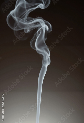Elegant steam tendrils rising against a soft backdrop, serenity and calm