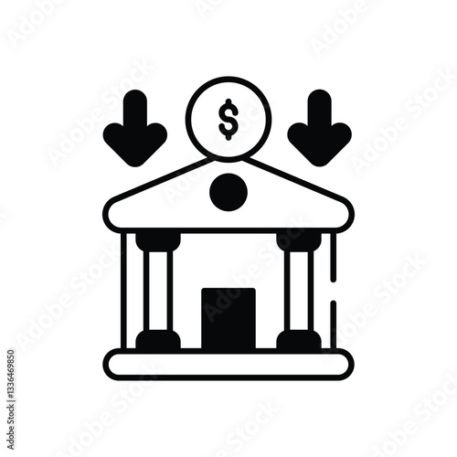 Deposit vector icon stock illustration 