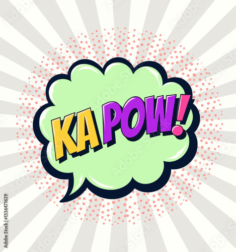 Retro "KA-POW!" comic book explosion effect